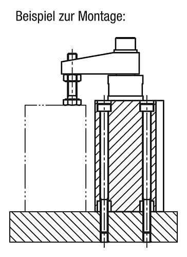 Schwenkspanner pneumatisch 
Blockkörper